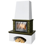 Kachlová kamna ABX Lombardie exklusive, Zelená